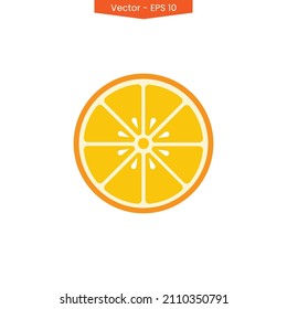 Orange fruit icon vector illustration design