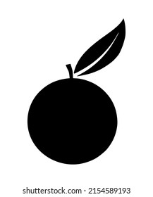 Icono de fruta naranja ilustración logo