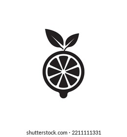 orange fruit icon vector illustration logo design