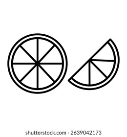 Orange Fruit Icon, Vector Illustration, Symbol, Design Logo Template Pictogram, for UI or Ux Isolated on White for Mobile App, Editable