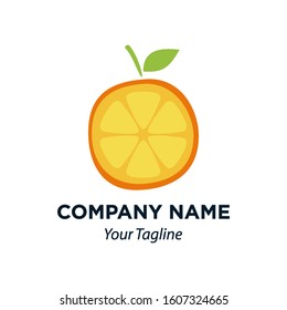 Orange Fruit Icon Vector Logo Template, EPS 10.