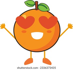 Fruto naranja Ilustración lindo elemento vector