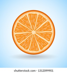 orange fruit illustration, flat style icon for orange, orange vector cartoon shape design 