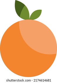 Orange the fruit, illustration, vector on a white background.