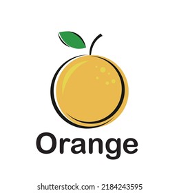 Orange fruit image, abstract style, vector format.