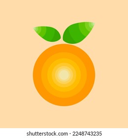 Orange fruit intensity gradient Abstract background.Vector image.