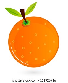 Orange fruit isolated on white