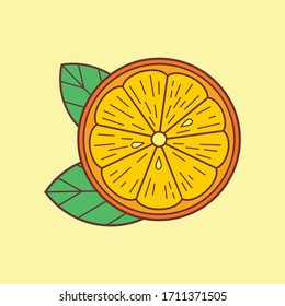Frutos naranjas aislados en fondo blanco. Ilustración vectorial.
