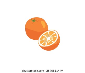 orange fruit isolated on white