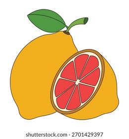 Orangenfrucht einzeln auf weißem Hintergrund
