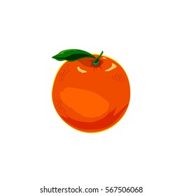 Orange fruit isolated on white background