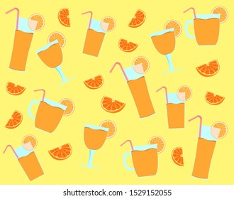 orange fruit juice, cocktail, lemon citrus, fresh decoration of food template, natural wallpaper of tropical drink, and background of summer trend