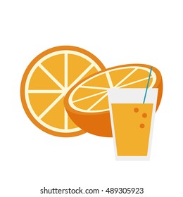 orange and fruit juice icon