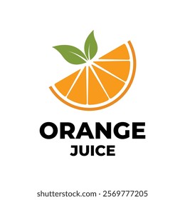 orange fruit juice logo design concept idea