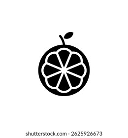 orange fruit, lemon, citrus icon