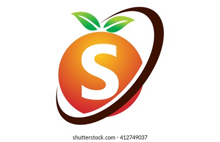Orange Fruit Letter S