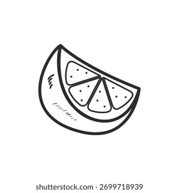Icono de línea de fruta naranja. signo de estilo lineal para el concepto móvil y el Diseño web. Naranja con el icono de Vector de contorno de hoja. Símbolo, ilustración del logotipo. Gráficos de Vector