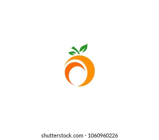 Orange fruit logo