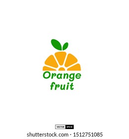 Orange fruit logo design inspiration. vector template for company logo.