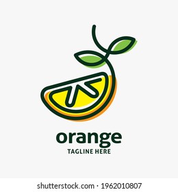 Orange fruit logo design inspiration	