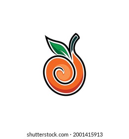 Orange fruit logo design inspiration