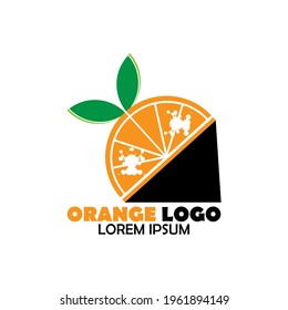 Orangefarbenes Logo einzeln auf Weiß