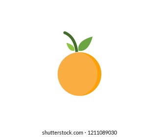 Orange fruit logo design template