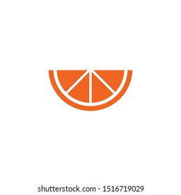 Orange fruit logo design vector template