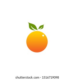 Orange fruit logo design vector template