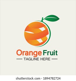 Diseño de logotipo de fruta naranja Icono de diseño