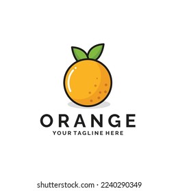 Orange fruit logo design vector illustration