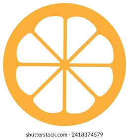 Orange fruit logo design Vector. Orange slice icon illustration design
