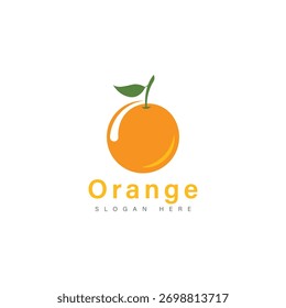 Orangenfrucht Logo Design Vektorsymbol Illustration Design
