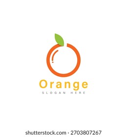 orange fruit logo design vector icon illustration design