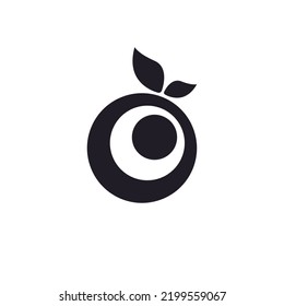 Orange Fruit Logo Flat and Simple Symbol for Company Business or Personal Branding