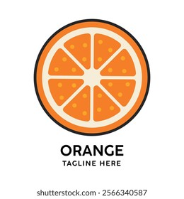 Orange Fruit Logo, Fresh and Vibrant.