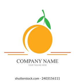 orange fruit logo graphic vector illustration perfect for business, shop logo, fresh fruit shop or industry, etc