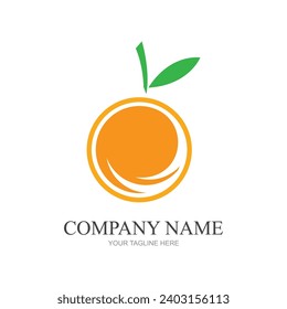 logotipo de frutos anaranjados gráfico ilustración vectorial perfecta para negocios, logotipo de tienda, negocio o industria de frutas frescas, etc
