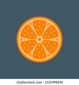 Orange fruit logo, icon. Vector. 