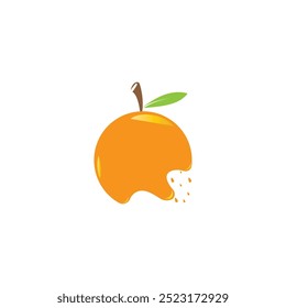 ícone de logotipo de fruta laranja ilustração vetorial