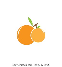 orange fruit logo  icon  vector  illustration