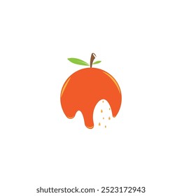 Orangenfrucht-Logo, Vektorgrafik