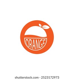 orange fruit logo  icon  vector  illustration
