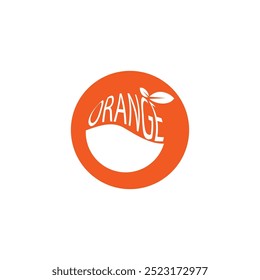 orange fruit logo  icon  vector  illustration