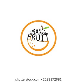 orange fruit logo  icon  vector  illustration