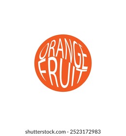 Ilustración vectorial de icono de logotipo de fruta naranja