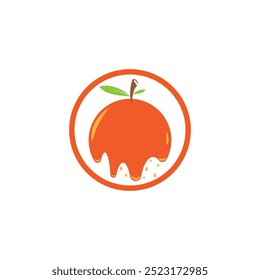 orange fruit logo  icon  vector  illustration