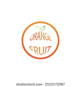 orange fruit logo  icon  vector  illustration