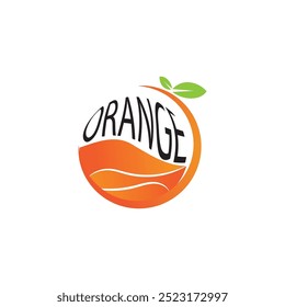 orange fruit logo  icon  vector  illustration