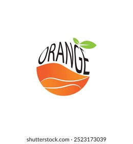 orange fruit logo  icon  vector  illustration